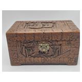 Vintage Chinese hand carved camphor wood chest