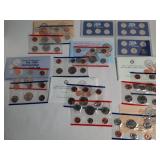 Vintage US currency uncirculated coin sets