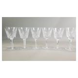 Six Waterford goblets
