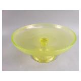 Vintage uranium glass center bowl