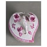 Herend (Hungary) hand painted heart form