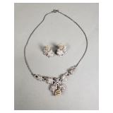 Vintage sterling silver, marcasite, and pearl