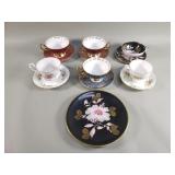Group of tea cups and saucers