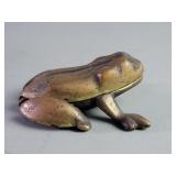 Vintage brass frog trinket box