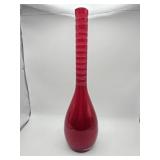 Mikasa red glass bud vase