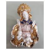 Vintage ceramic religious wall decoration