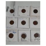 9 early 1900s Indian Head cents