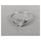 Art Deco ring marked 10k gold with topaz stones