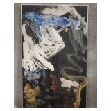 Vintage signed abstract oil painting
