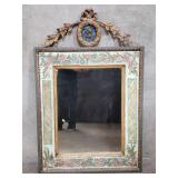 Vintage French gilt wood and gesso wall mirror