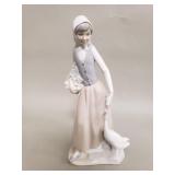 Lladro "Girl with goose" porcelain figurine