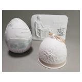 Lladro porcelain egg, bell, plaque