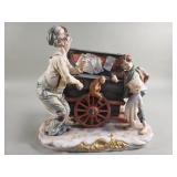 Vintage porcelain wind up musical sculpture