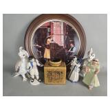 Group of porcelain and ceramic figurines,