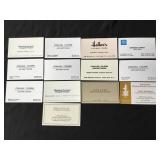 Mad Men & Bates Motel 13 prop businesses cards