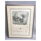 Hoi Lebadang Signed lithograph "Horses llï¿½