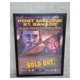 Post Malone 21 Savage sold out poster presented