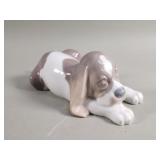Vintage Lladro "Sleepy Pup" porcelain figurine
