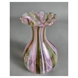Vintage hand blown art glass vace