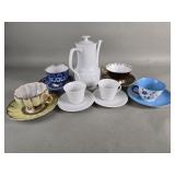 Vintage teacup and saucers. Staffordshire, USSR,