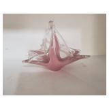 Venetian or Murano-style art glass basket