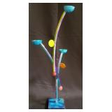 Signed Julia 2004 iron Memphis style candelabra