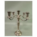 Alvin sterling silver candelabra. cement filled
