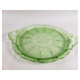 Vintage uranium glass serving tray