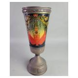 Vintage USSR Palekh-style hand painted metal