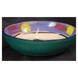 Signed art pottery bowl