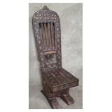 Vintage Moroccan-style rustic chairs adorned with