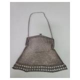 Vintage silver plate mesh evening hand bag