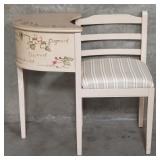 Vintage hand painted gossip table