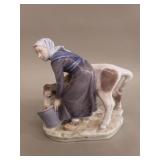 Royal Copenhagen "girl with cow" porcelain