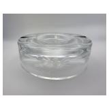 Vintage crystal cigar ashtray with Polish Eagle