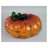 Hand blown art glass pumpkin figure