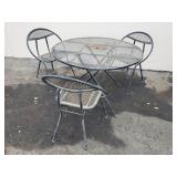 Vintage iron foldable patio set