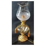 Signed Mello and Figli Murano gold leaf lamp
