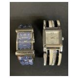 Pair of vintage quartz cuff watches