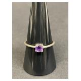 Sterling silver and amethyst ring