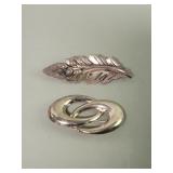 Vintage Mexican sterling silver brooches