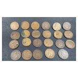 1873 - 1908 Indian Head Pennies. There are 23