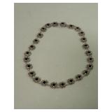 Vintage sterling silver, marcasite, and onyx