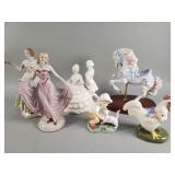 Group of ceramic, and porcelain figures