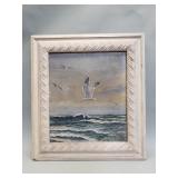 Vintage signed oil on board