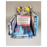 Group of military history books focused on WW2