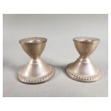 Pair of sterling silver candlesticks