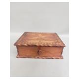Vintage inlay book form jewelry box