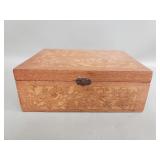 Vintage engraved wood jewelry box