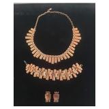 Vintage Renoir copper jewelry set